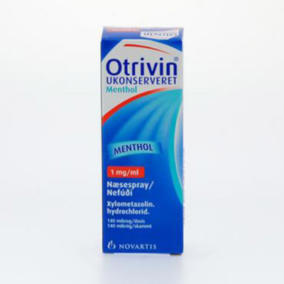 Køb Otrivin Menthol Næsespray 1 mg (10 ml) | 51.95 kr - GRATIS FRAGT