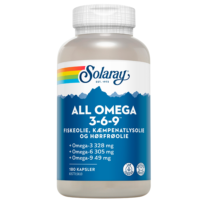 Solaray All Omega 3-6-9 (180 kapsler)